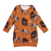 Long-sleeved dress made of cotton (organic)